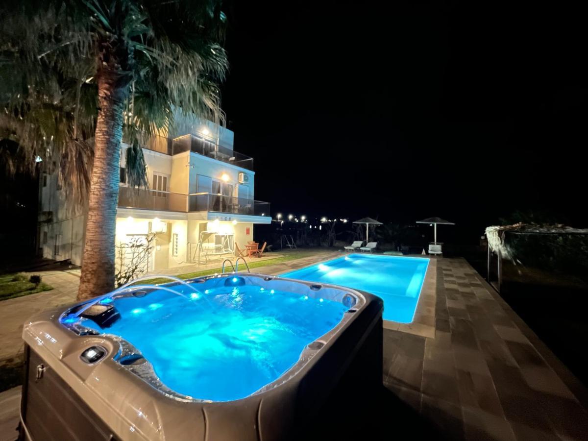 Martimi Apartments - 200M From Drapanias Beach - Pool - Hot Tub - Sauna - Bbq Кісамос Екстер'єр фото